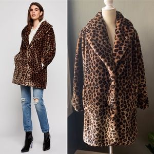 bcbg leopard coat
